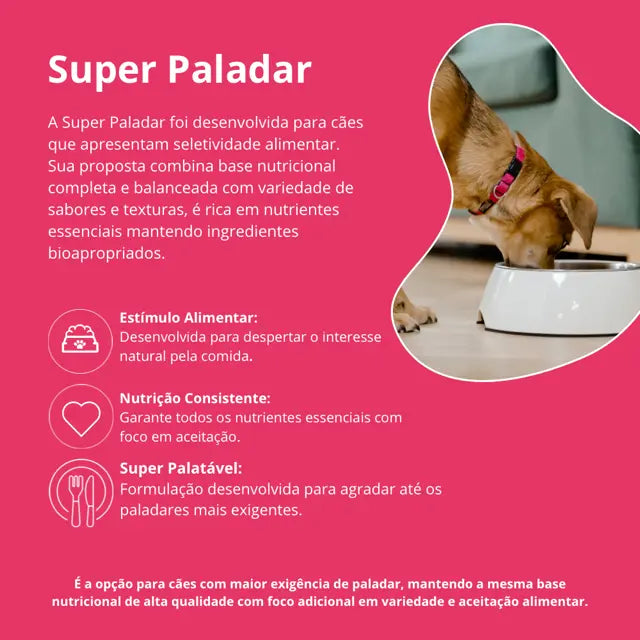 Amordida Alimentação Natural Super Premium Super Paladar Cães Adultos e Sênior